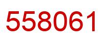 Number 558061 red image
