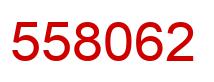 Number 558062 red image