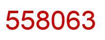 Number 558063 red image
