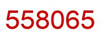 Number 558065 red image