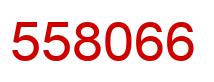 Number 558066 red image