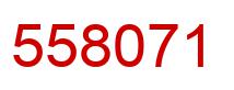 Number 558071 red image