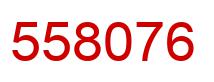 Number 558076 red image
