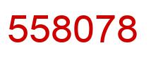 Number 558078 red image