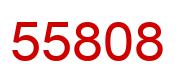 Number 55808 red image