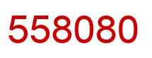 Number 558080 red image
