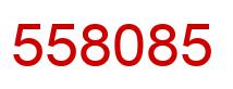 Number 558085 red image