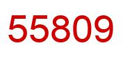 Number 55809 red image