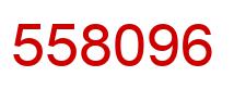 Number 558096 red image