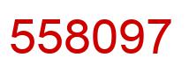Number 558097 red image