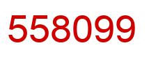 Number 558099 red image