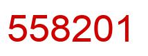 Number 558201 red image