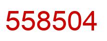 Number 558504 red image