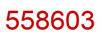 Number 558603 red image