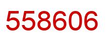 Number 558606 red image