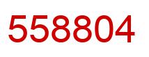 Number 558804 red image