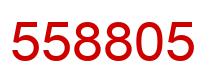Number 558805 red image