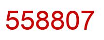 Number 558807 red image
