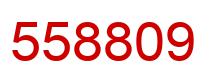Number 558809 red image