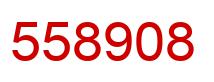 Number 558908 red image