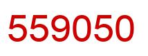 Number 559050 red image