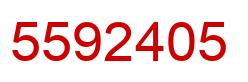 Número 5592405 imagen rojo