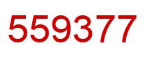 Número 559377 imagen rojo