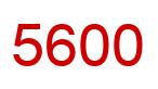 Number 5600 red image