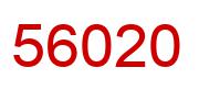 Number 56020 red image