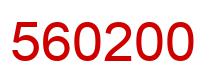 Número 560200 imagen rojo