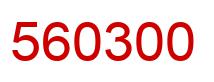 Número 560300 imagen rojo