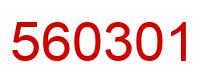 Número 560301 imagen rojo
