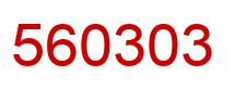 Número 560303 imagen rojo