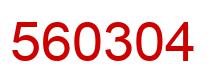 Número 560304 imagen rojo