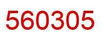 Number 560305 red image