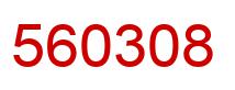 Number 560308 red image