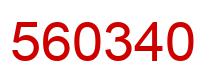 Number 560340 red image