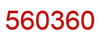 Número 560360 imagen rojo