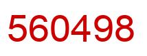 Number 560498 red image