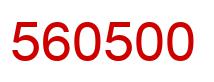 Número 560500 imagen rojo