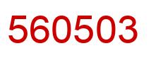 Number 560503 red image
