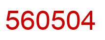 Número 560504 imagen rojo