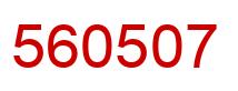 Number 560507 red image
