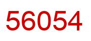 Number 56054 red image