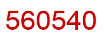 Number 560540 red image