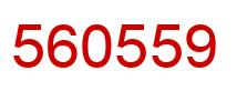 Number 560559 red image