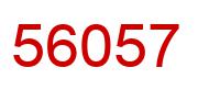 Number 56057 red image