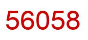 Number 56058 red image