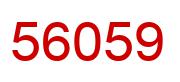 Number 56059 red image