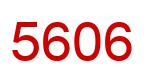 Number 5606 red image